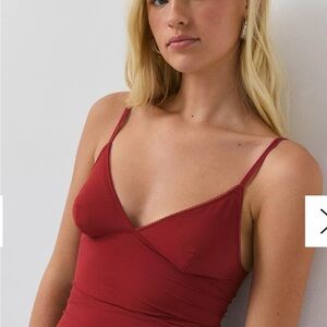 Out From Under Je T'aime Mesh Cropped Cami-XL